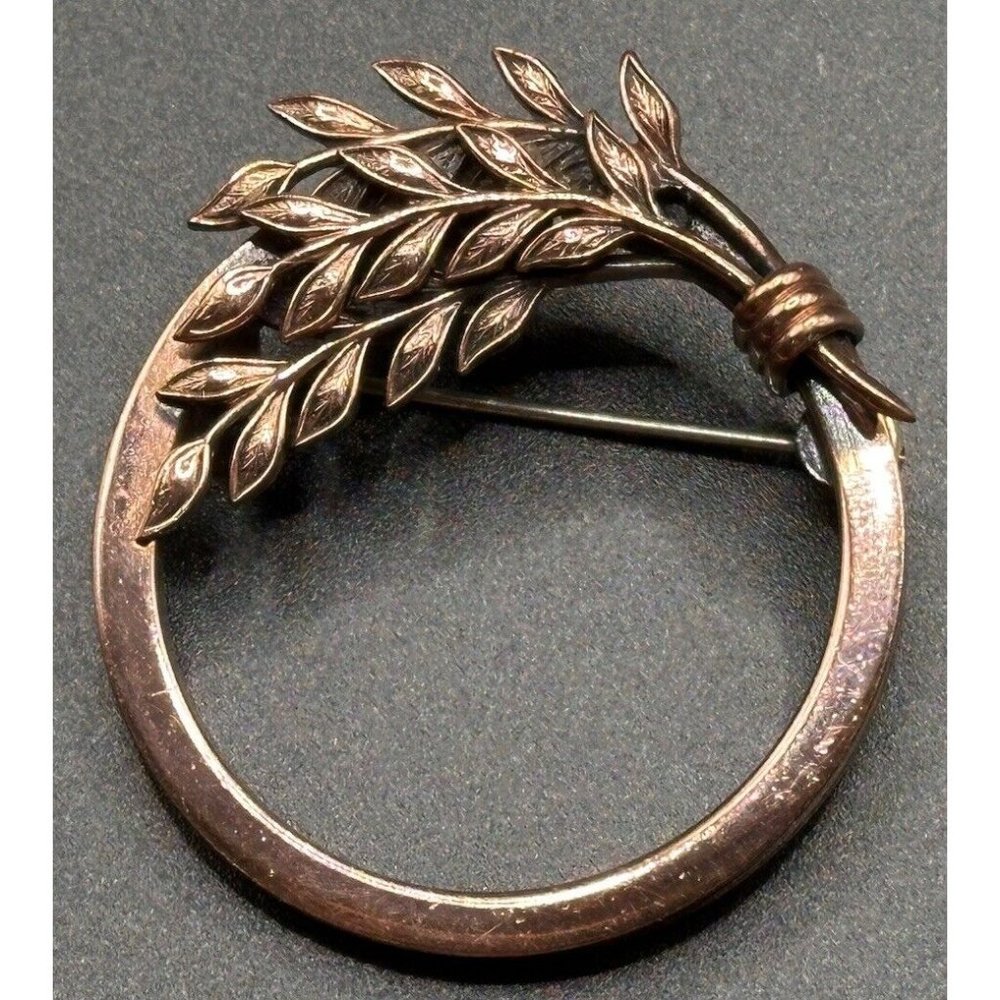 Renoir "Sentimental" Three Branch Copper Brooch‎ Pin
